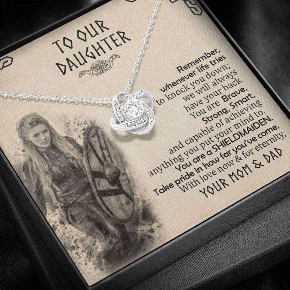 Daughter Necklace, To Our Daughter Viking Style Necklace “ Daughter Birthday Gift From Mom & Dad Dughter's Day Rakva