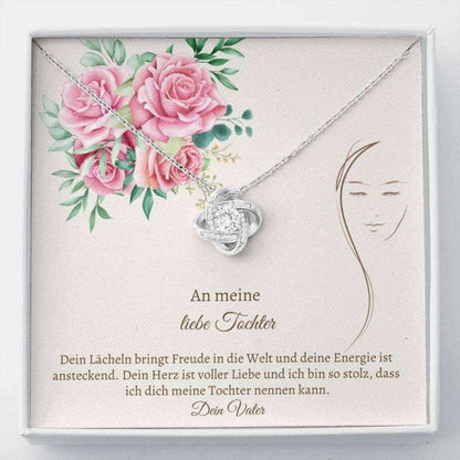 Daughter Necklace, Tochter Vater Shmuck “ Tochter Geschenk “ German Daughter Necklace “ Sweet Daughter Gift Dughter's Day Rakva