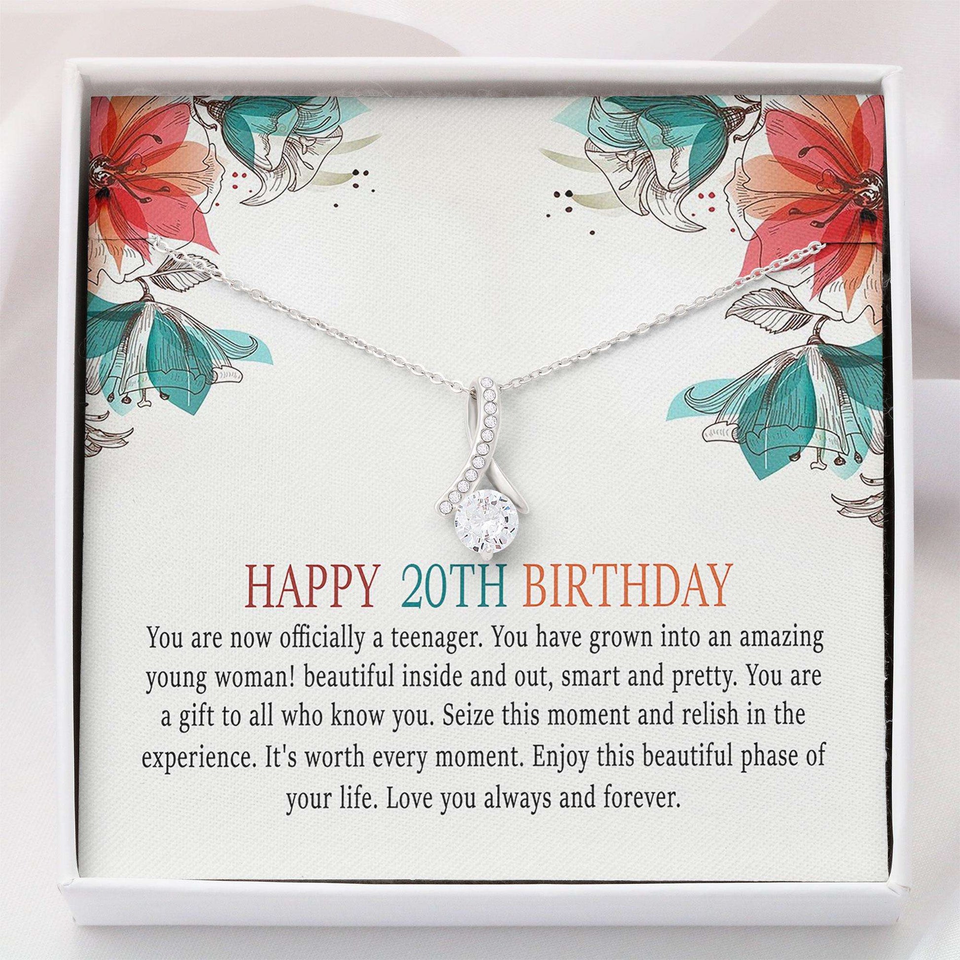 Daughter Necklace, Twenty Birthday Necklace Custom Name “ 20Th Birthday Gift Girl Necklace For Birthday “ Ab Dughter's Day Rakva