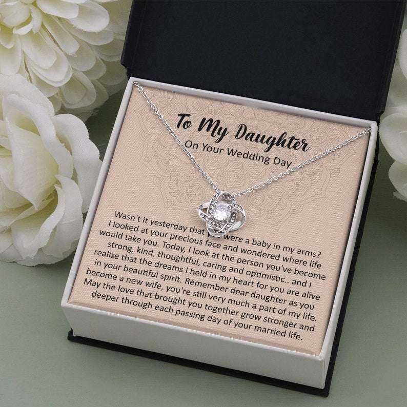 Daughter Necklace, Wedding Gift For Bride From Mom, Bride Gift From Mom, Daughter Gift On Wedding Day, Gift For Bride From Mother Dughter's Day Rakva