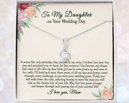 Daughter Necklace, Wedding Necklace Gift For Bride From Mom, Daughter Gift On Wedding Day Gift For Bride Rakva