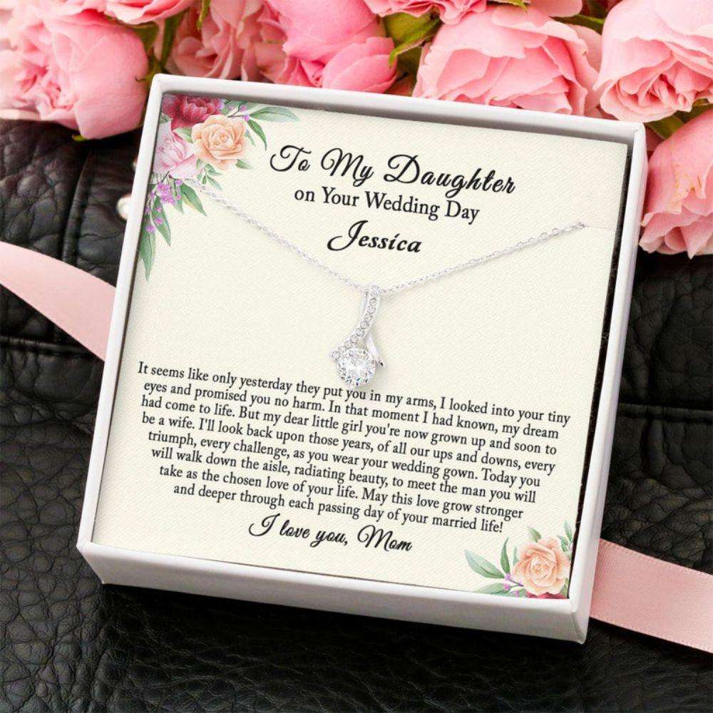 Daughter Necklace, Wedding Necklace Gift For Bride From Mom, Daughter Gift On Wedding Day Gift For Bride Rakva