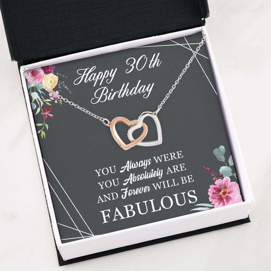 Daughter Necklace, Wife Necklace, 30Th Birthday Gift “ Interlocking Hearts Necklace Dughter's Day Rakva