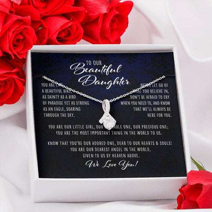 Daughter Necklace, You Are Like A Beautiful Bird Parents To Daughter Gift “ Alluring Beauty Necklace Dughter's Day Rakva