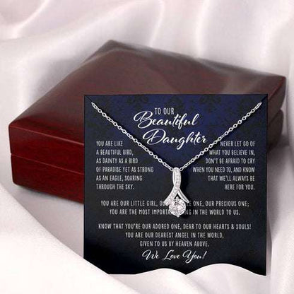 Daughter Necklace, You Are Like A Beautiful Bird Parents To Daughter Gift “ Alluring Beauty Necklace Dughter's Day Rakva