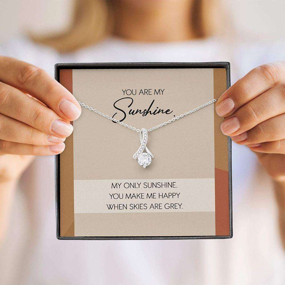 Daughter Necklace, You Are My Sunshine Necklace “ Daughter Gift From Mom “ Necklace With Gift Box Dughter's Day Rakva