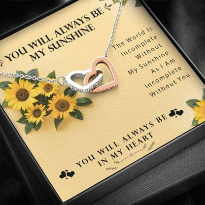 Daughter Necklace, You Will Always Be My Sunshine Necklace Gift For Daughter, Best Friend, Sister, Girlfriend Gifts For Daughter Rakva