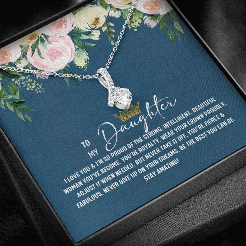 Daughter Necklace,Daughter Gift Necklace From Dad To Daughter, Birthday Necklace For Daughter From Dad, Daughter Gift From Mom Dughter's Day Rakva