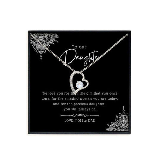 Daughter Necklace,Gift To Daughter From Mom & Dad, To Our Daughter Necklace Dughter's Day Rakva