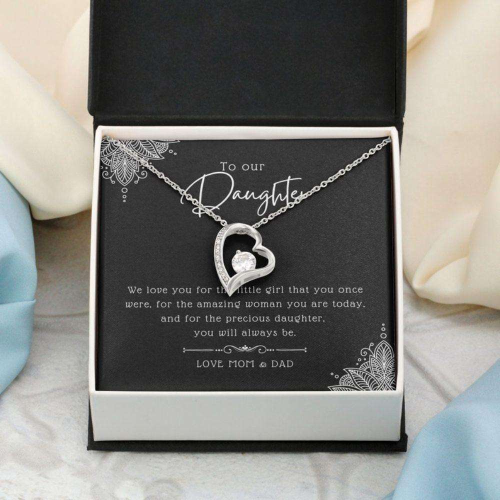 Daughter Necklace,Gift To Daughter From Mom & Dad, To Our Daughter Necklace Dughter's Day Rakva