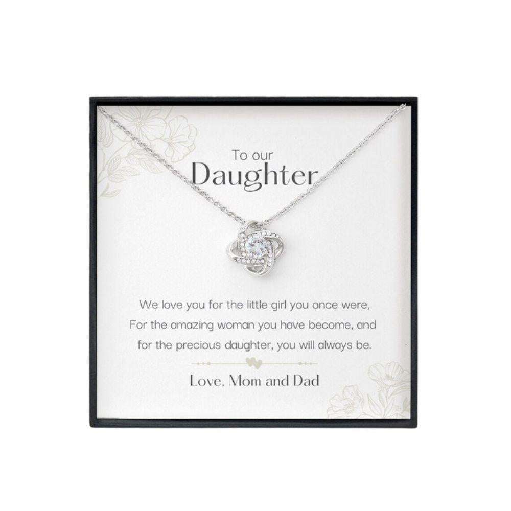 Daughter Necklace,To Our Daughter Love Mom & Dad Necklace, Gift For Daughter From Parents, Daughter Birthday Necklace Gift Dughter's Day Rakva