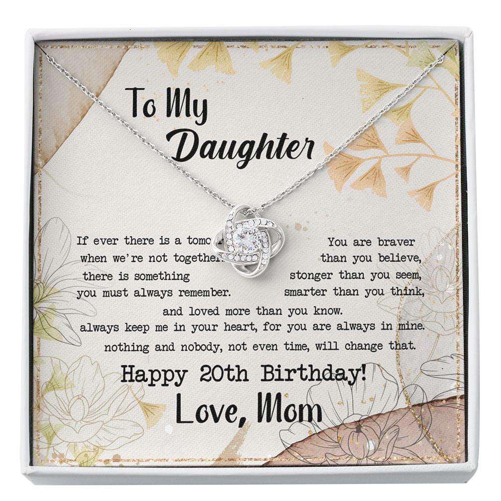 Daughter’S 20Th Birthday Necklace Gift With Message Card, To My Daughter 20Th Birthday Necklace, Daughters 20Th Birthday Custom Necklace Dughter's Day Rakva