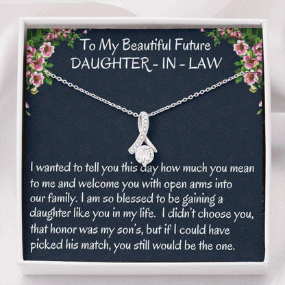 Daugter-In-Law Necklace, Future Daughter-In-Law Gift On Wedding Day ? Bride Gift From Mother In Law, Bonus Daughter Necklace Dughter's Day Rakva