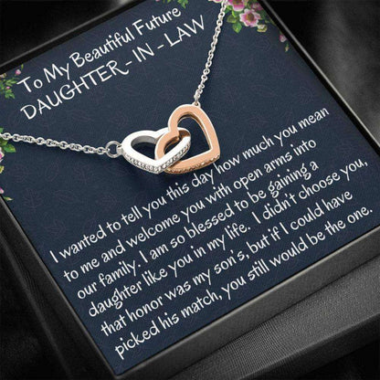 Daugter-In-Law Necklace, Future Daughter-In-Law Gift On Wedding Day ? Bride Gift From Mother In Law, Bonus Daughter Necklace Dughter's Day Rakva