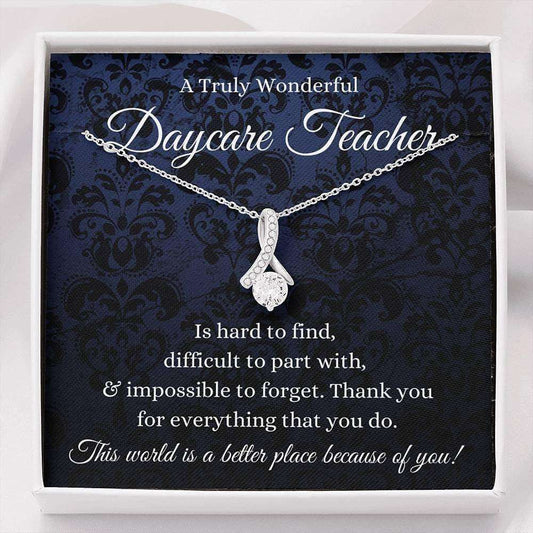 Daycare Teacher Necklace, Gift For Daycare Provider Gifts Daycare Thank You Necklace Gifts for Mother (Mom) Rakva