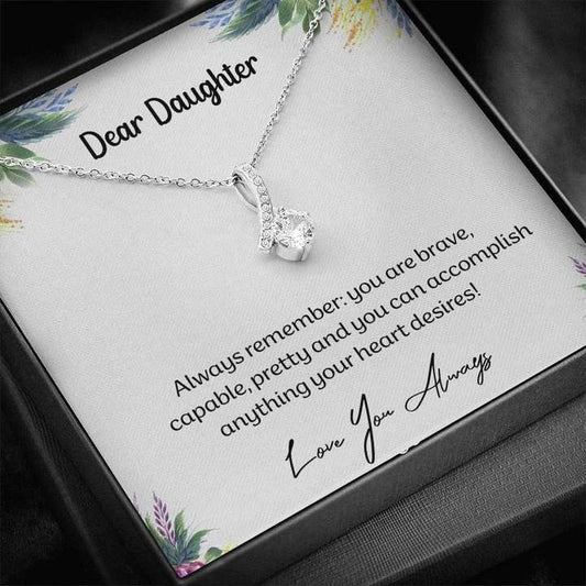 Dear Daughter - Love You Always - 925 Sterling Silver Pendant Dughter's Day Rakva