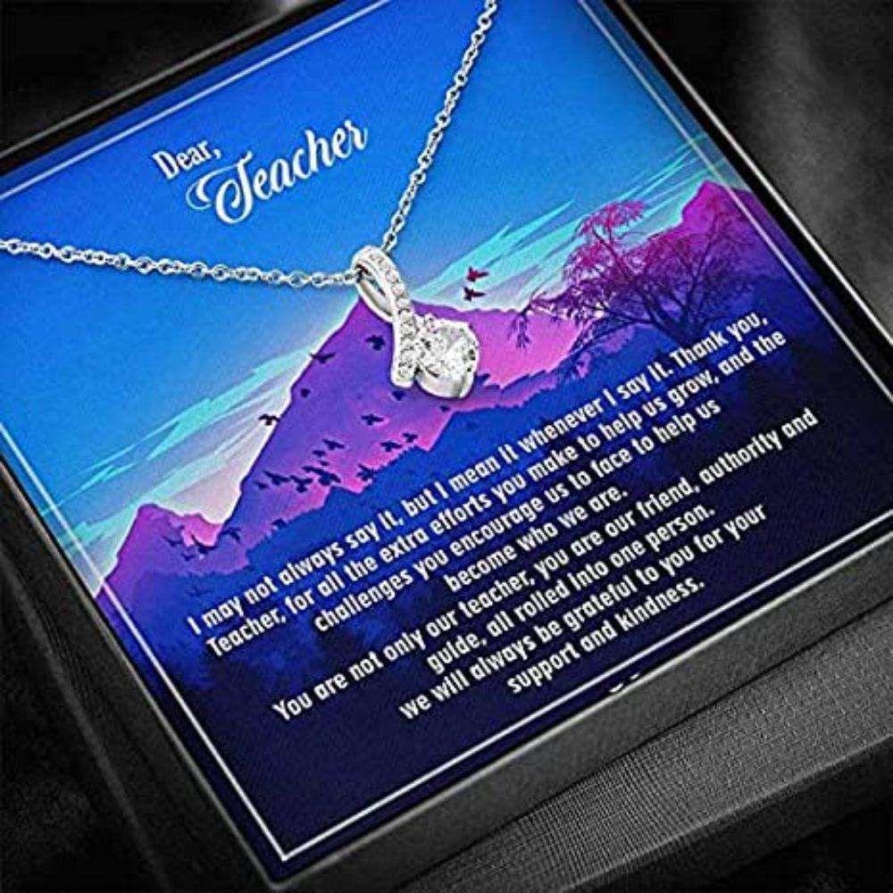 Dear Teacher Necklace Gift For Teacher From Student, Love Always Necklace Gifts for Mother (Mom) Rakva