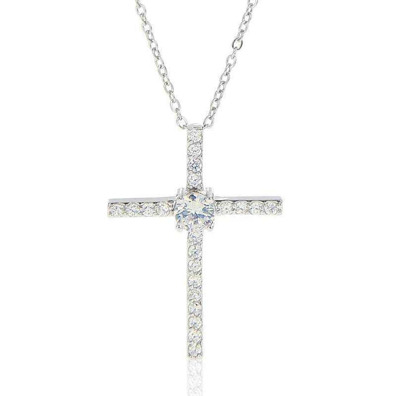 Divine Symbol: Cross Pure Silver Pendant With Chain For Self Rakva