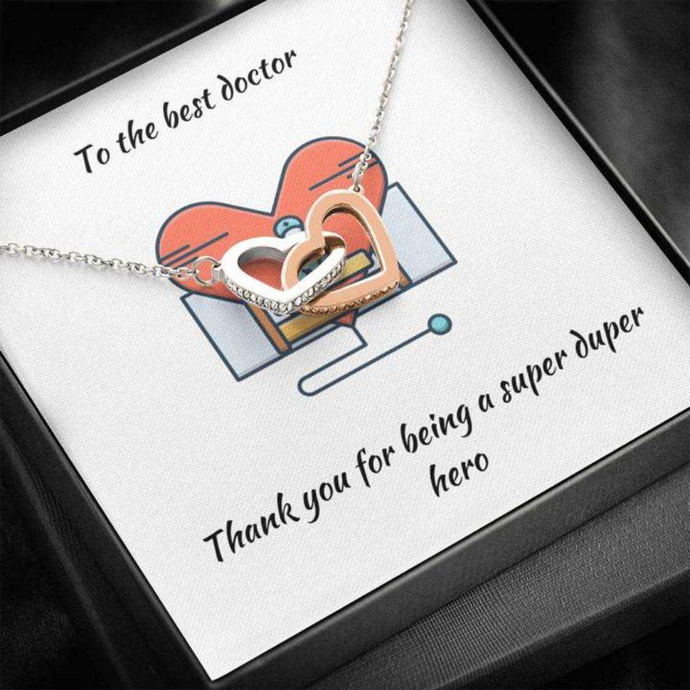 Doctor Necklace, Gift Necklace With Message Card Best Doctor Heart Necklace For Archievement Rakva