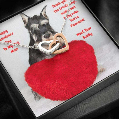 Dog Mom Necklace, Gift Necklace Message Card “ To My Scottie Dog Mom Happy Valentine’S Day Rakva