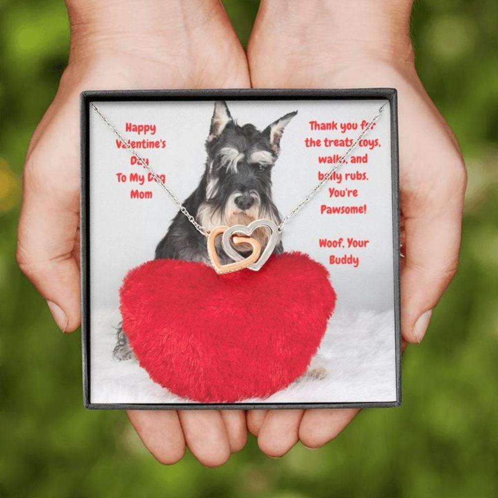 Dog Mom Necklace, Gift Necklace Message Card “ To My Scottie Dog Mom Happy Valentine’S Day Rakva