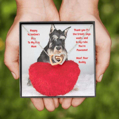 Dog Mom Necklace, Gift Necklace Message Card “ To My Scottie Dog Mom Happy Valentine’S Day Rakva