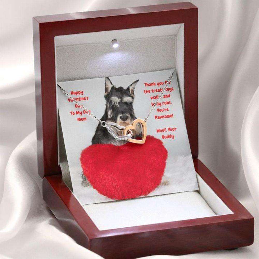 Dog Mom Necklace, Gift Necklace Message Card “ To My Scottie Dog Mom Happy Valentine’S Day Rakva