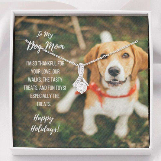 Dog Mom Necklace, Gift Necklace With Message Card “ Beagle Dog Mom Beauty Necklace Rakva