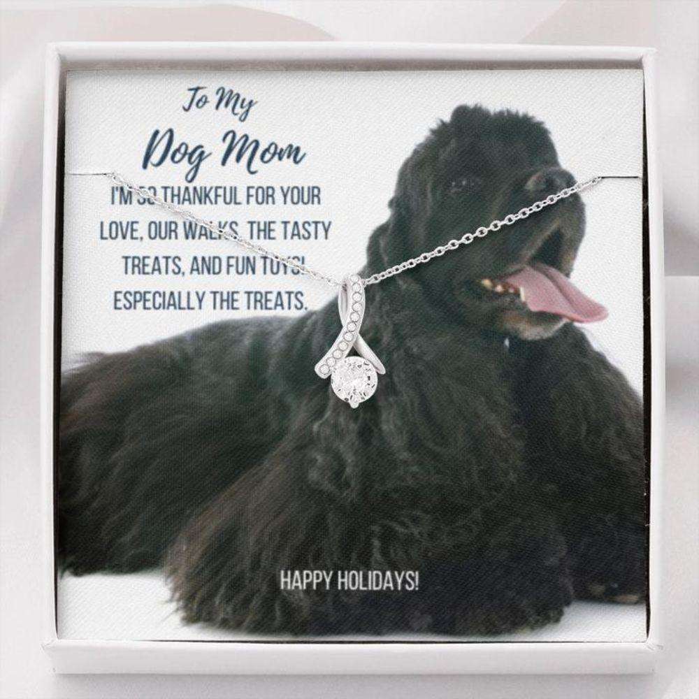 Dog Mom Necklace, Gift Necklace With Message Card “ Black Cocker Spaniel Dog Mom Beauty Necklace Gifts for Mother (Mom) Rakva