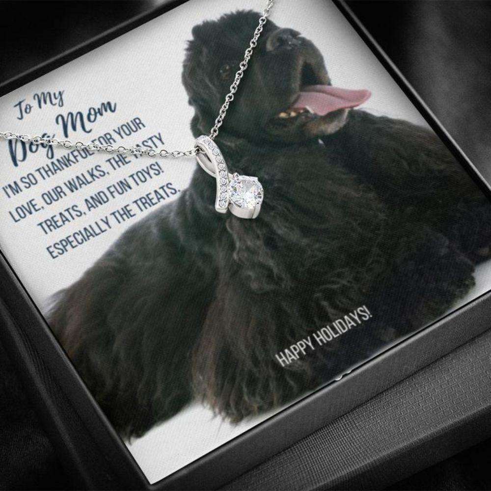 Dog Mom Necklace, Gift Necklace With Message Card “ Black Cocker Spaniel Dog Mom Beauty Necklace Gifts for Mother (Mom) Rakva