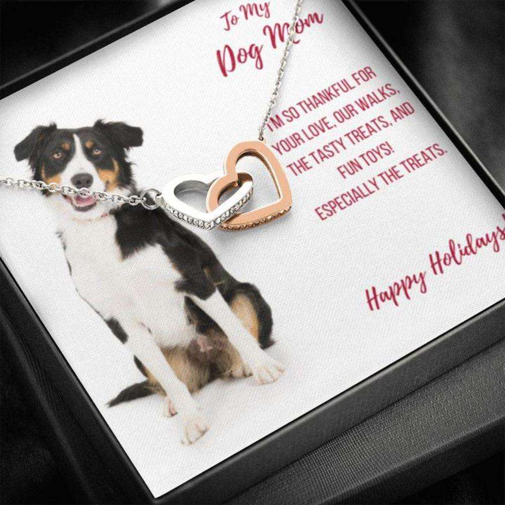 Dog Mom Necklace, Gift Necklace With Message Card “ Border Collie Dog Mom Gifts for Mother (Mom) Rakva