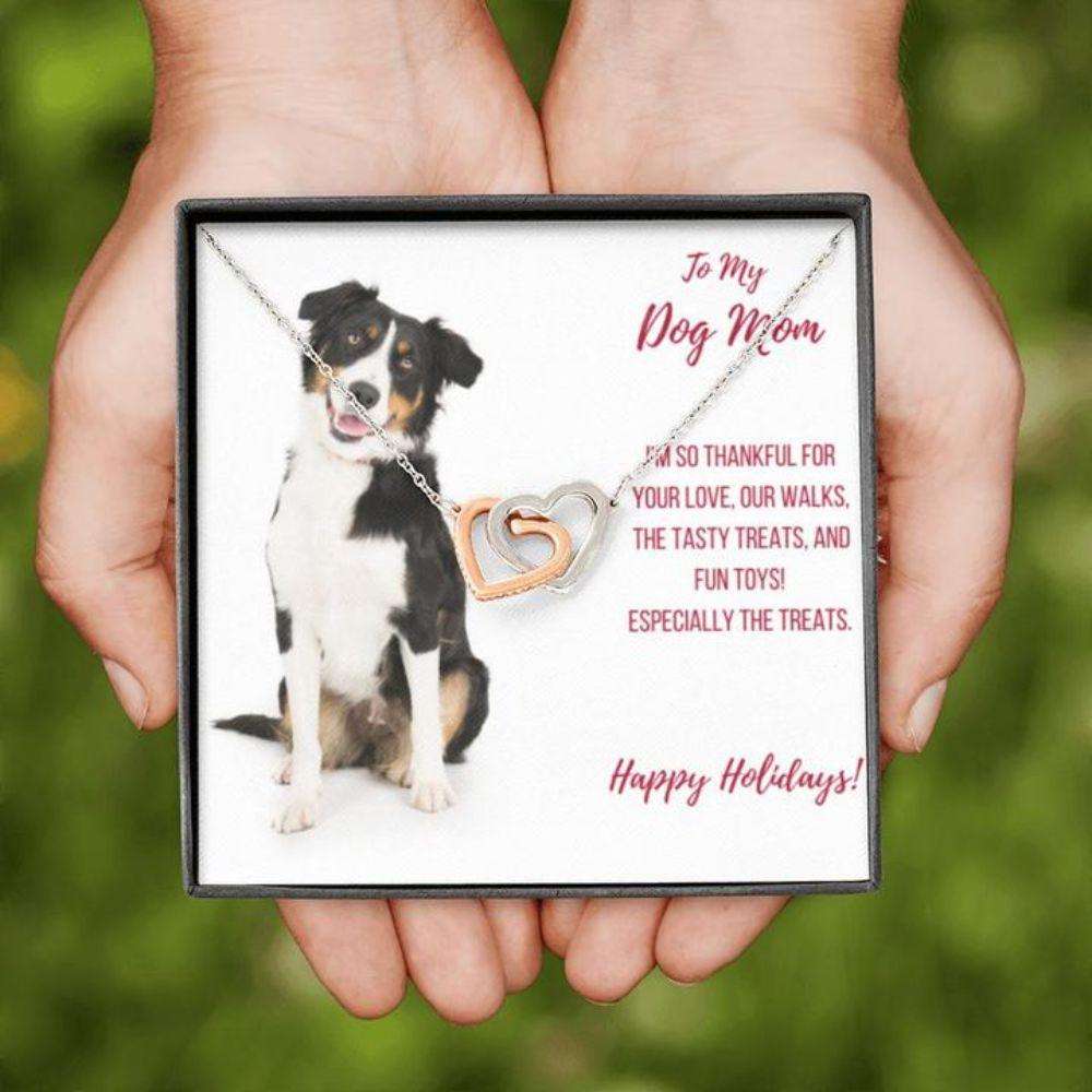 Dog Mom Necklace, Gift Necklace With Message Card “ Border Collie Dog Mom Gifts for Mother (Mom) Rakva