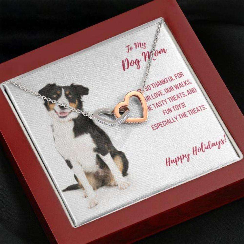 Dog Mom Necklace, Gift Necklace With Message Card “ Border Collie Dog Mom Gifts for Mother (Mom) Rakva