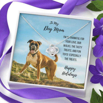 Dog Mom Necklace, Gift Necklace With Message Card “ Boxer Dog Mom Stronger Together Gifts for Mother (Mom) Rakva