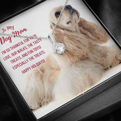 Dog Mom Necklace, Gift Necklace With Message Card “ Buff Cocker Spaniel Dog Mom Beauty Necklace Gifts for Mother (Mom) Rakva