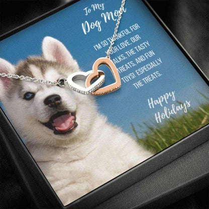 Dog Mom Necklace, Gift Necklace With Message Card Husky Dog Mom Gifts for Mother (Mom) Rakva