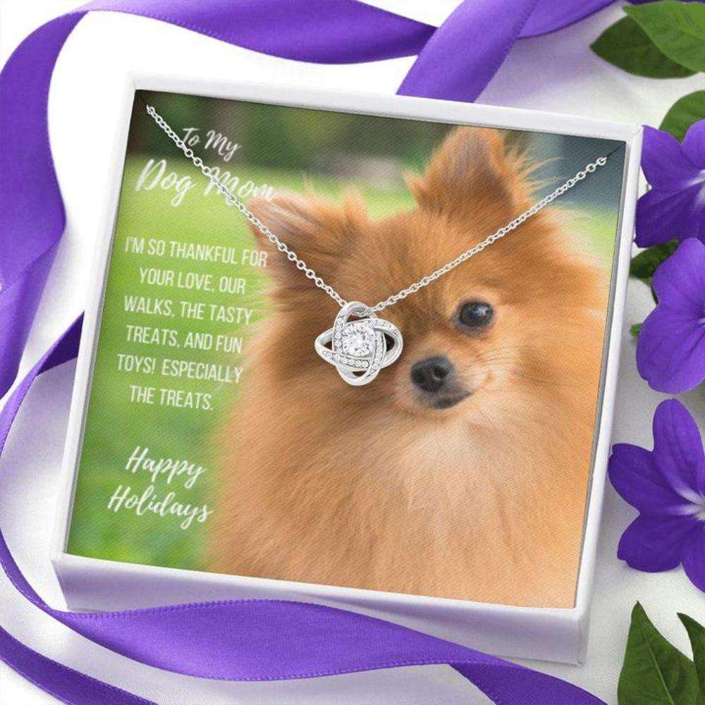 Dog Mom Necklace, Gift Necklace With Message Card “ Pomeranian Dog Mom Stronger Together Gifts for Mother (Mom) Rakva