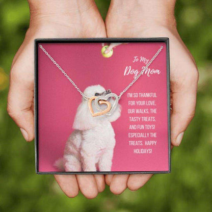 Dog Mom Necklace, Gift Necklace With Message Card “ Poodle Dog Mom Gifts for Mother (Mom) Rakva