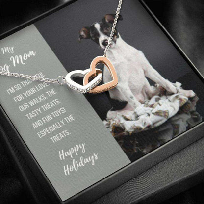 Dog Mom Necklace, Gift Necklace With Message Card “ Rat Terrier Dog Mom Gifts for Mother (Mom) Rakva