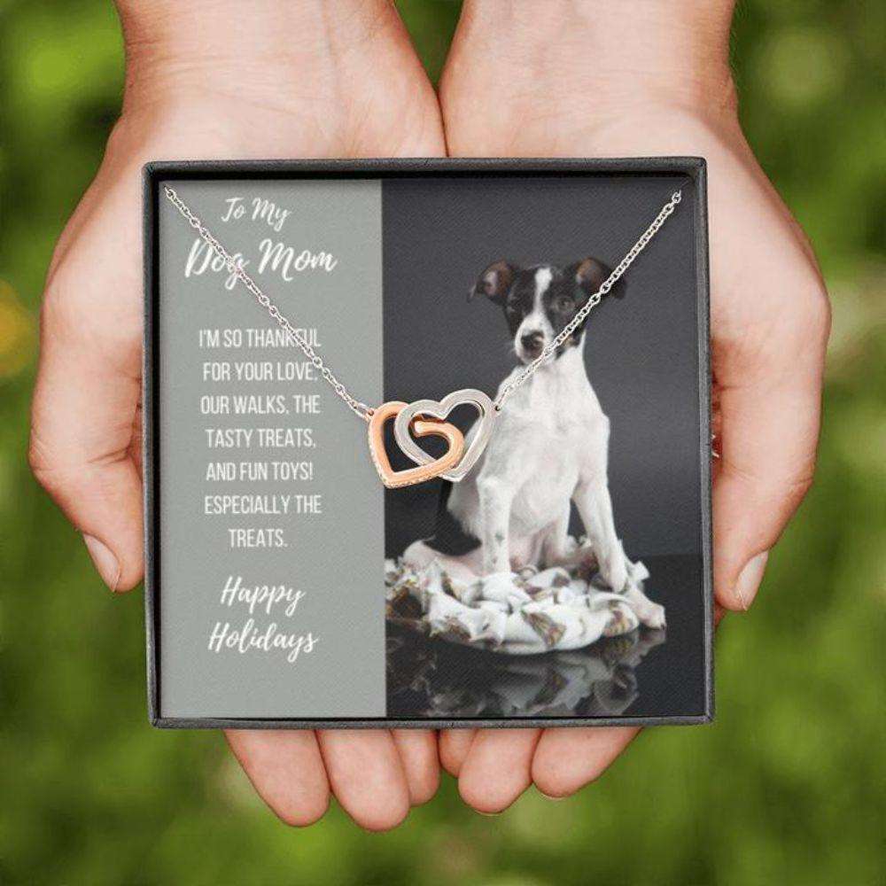 Dog Mom Necklace, Gift Necklace With Message Card “ Rat Terrier Dog Mom Gifts for Mother (Mom) Rakva