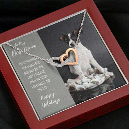 Dog Mom Necklace, Gift Necklace With Message Card “ Rat Terrier Dog Mom Gifts for Mother (Mom) Rakva