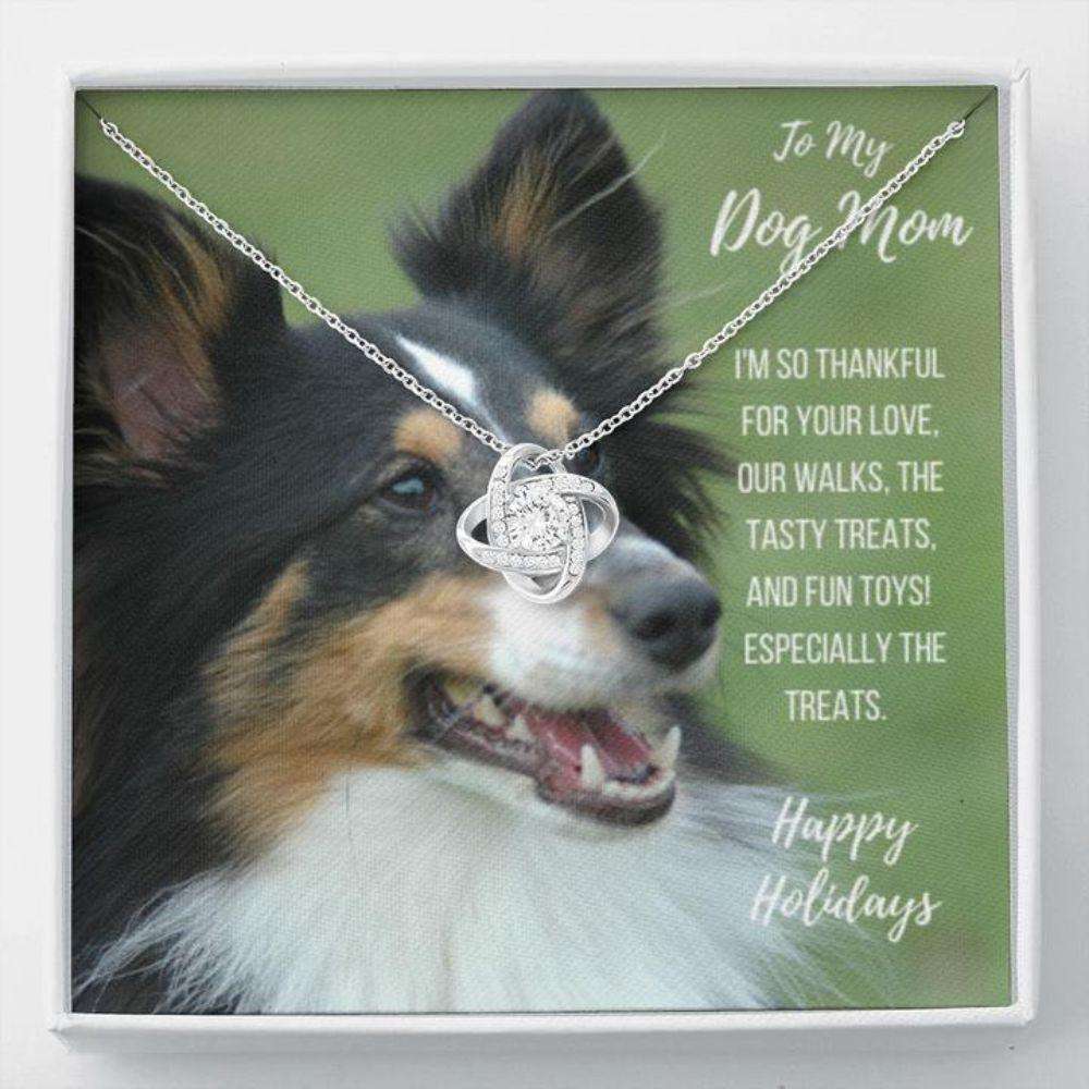 Dog Mom Necklace, Gift Necklace With Message Card “ Sheltie Dog Mom Stronger Together Gifts for Mother (Mom) Rakva