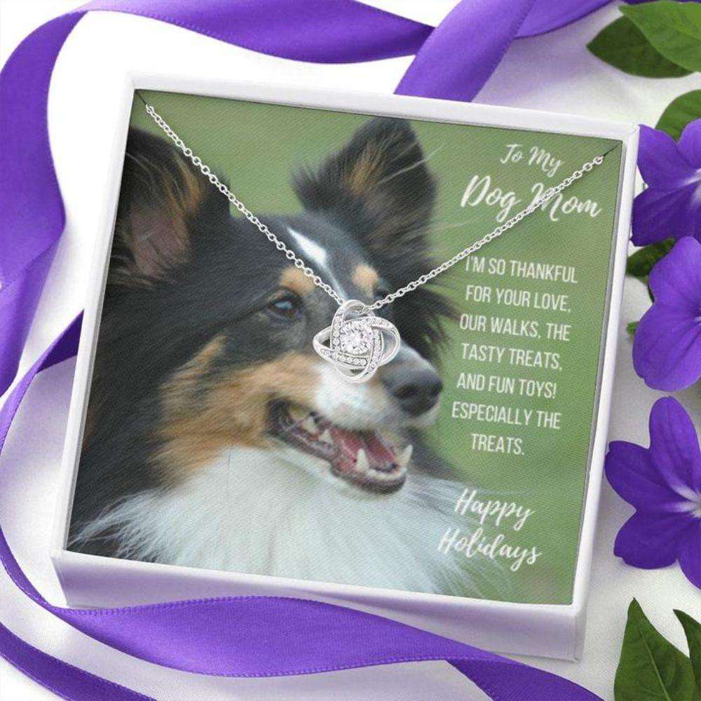 Dog Mom Necklace, Gift Necklace With Message Card “ Sheltie Dog Mom Stronger Together Gifts for Mother (Mom) Rakva