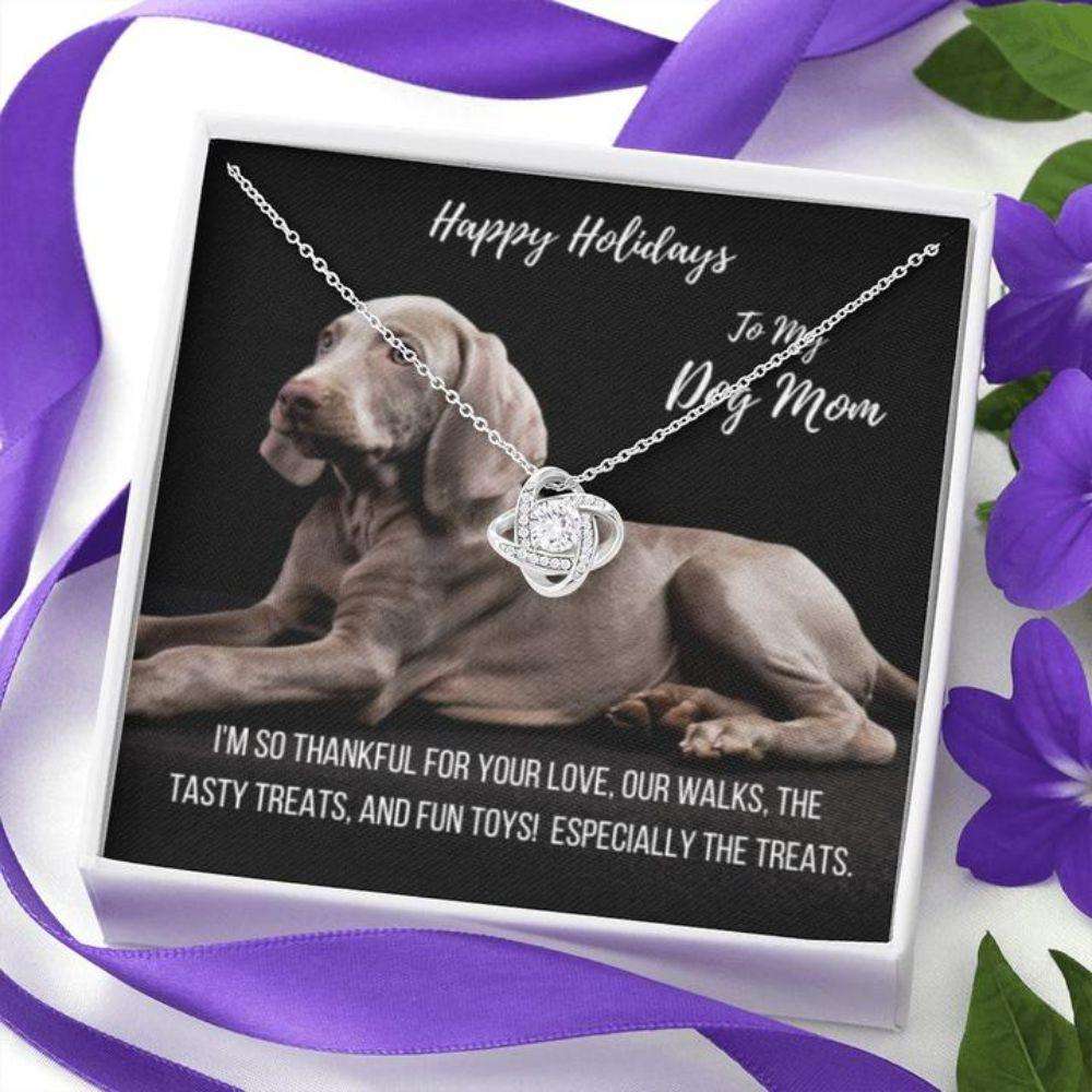 Dog Mom Necklace, Gift Necklace With Message Card Weimaraner Dog Mom Stronger Together Gifts for Mother (Mom) Rakva