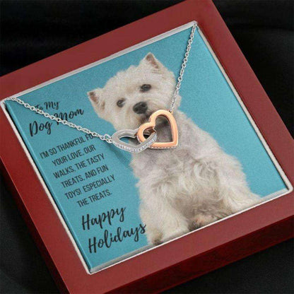 Dog Mom Necklace, Gift Necklace With Message Card Westie Dog Mom “ West Highland White Terrier Dog Gifts for Mother (Mom) Rakva