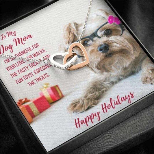 Dog Mom Necklace, Gift Necklace With Message Card “ Yorkie Dog Mom Gifts for Mother (Mom) Rakva