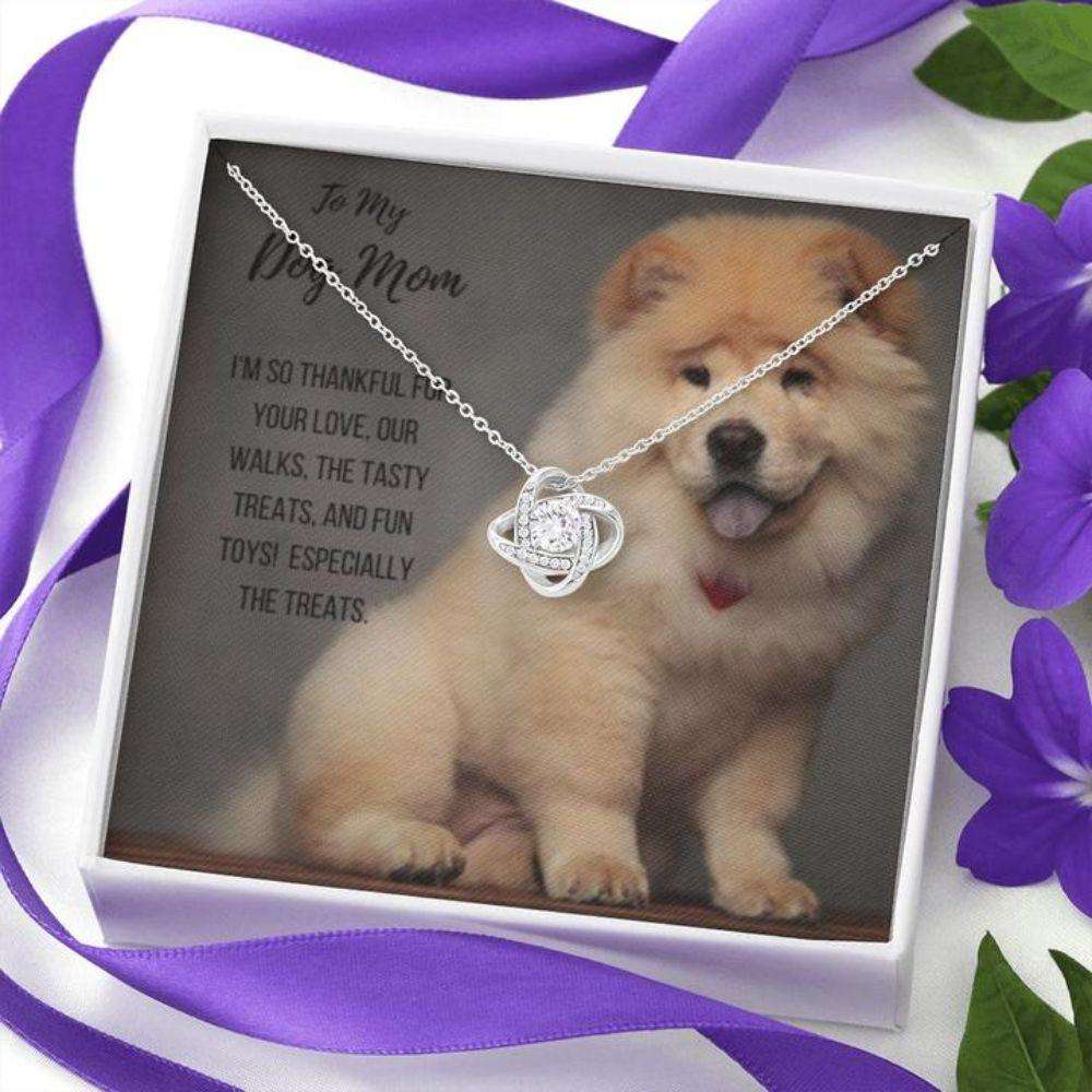 Dog Mom Necklace, Happy Holidays Gift “ Chow Chow Dog Mom Stronger Together Gifts for Mother (Mom) Rakva