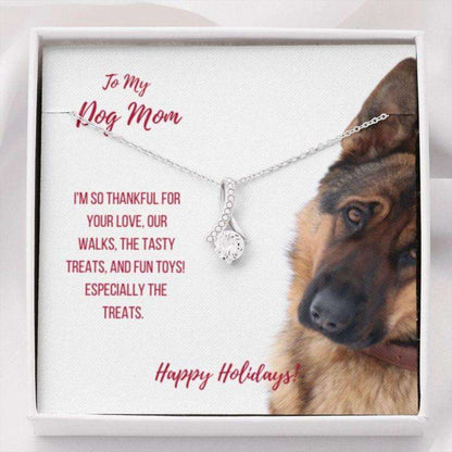 Dog Mom Necklace, Happy Holidays Gift “ German Shepherd Dog Mom Beauty Necklace Gifts for Mother (Mom) Rakva