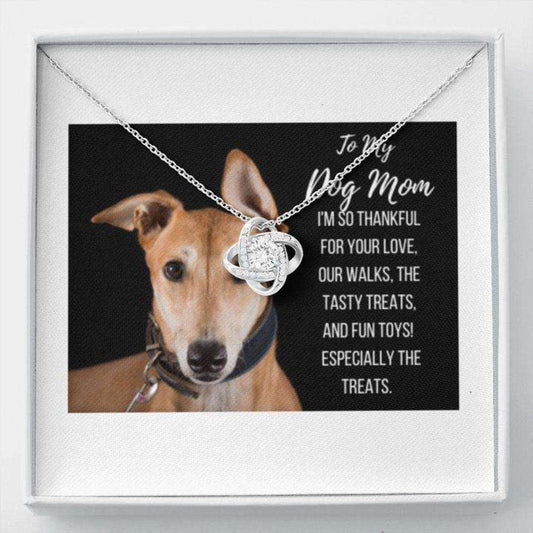 Dog Mom Necklace, Happy Holidays Gift “ Greyhound Dog Mom Stronger Together Gifts for Mother (Mom) Rakva