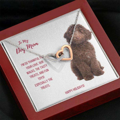 Dog Mom Necklace, Happy Holidays Gift “ Labradoodle Dog Mom Necklace Gifts for Mother (Mom) Rakva